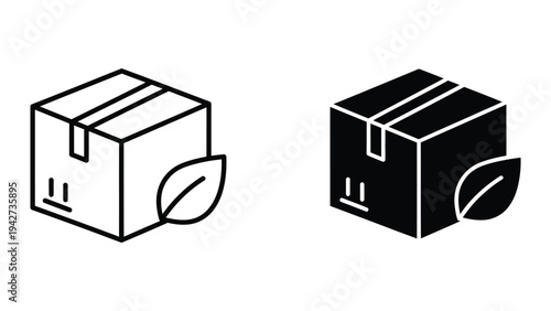 Packaging Eco Leaf Icon Commercial