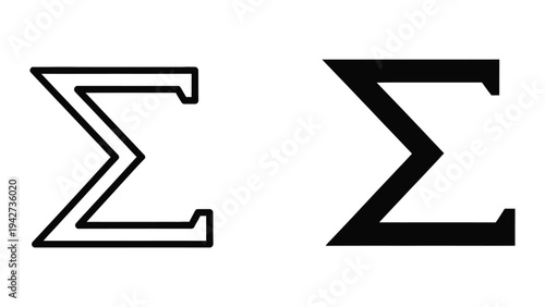 Sigma Symbol Mathematical Notation Commercial Context