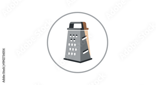 Gray Cheese Grater with Handle Kitchen Tool.