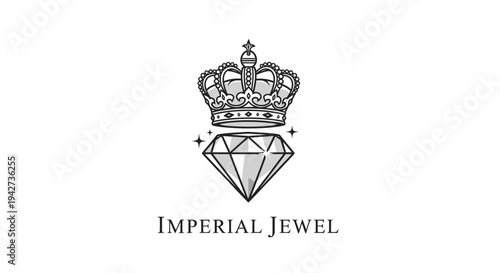 Imperial Jewel Diamond Crown Luxury Emblem.