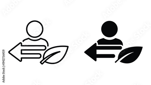 Person Arrow Leaf Exchange Commerce