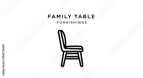 Simple Line Drawing of a Chair.