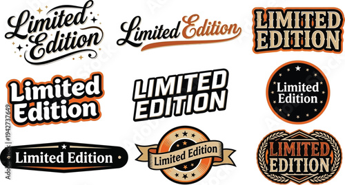 Variety of limited edition logos in retro and modern styles.