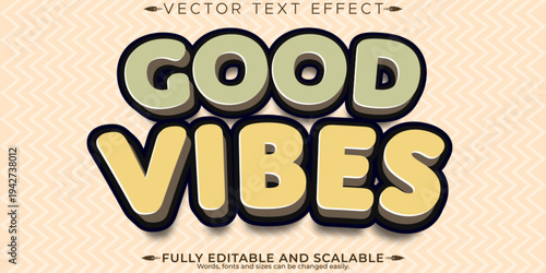 Retro sticker text effect, editable 70s and 80s text style