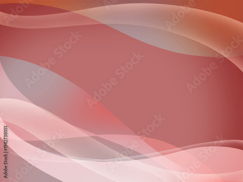 透明感のあるウェーブの赤色の抽象的な背景素材