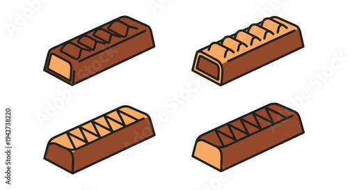 Mars Bar Line art vector set clean artistic abstract illustration