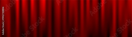 Luxurious red curtain backdrop with elegant drapes and rich texture, perfect for theater stage presentations, award ceremonies, or premium product displays with dramatic curtain ambiance.