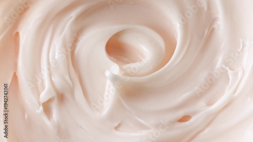 Pink Smooth Skin Cream Texture. Beauty Facial Cosmetics. Women's Cosmetics Skincare. Macro Shot of Natural Organic Cosmetics, Medicine. Production Close-up. Slow Motion . High quality 4k footage