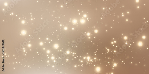 Luxurious champagne texture with sparkling particles, soft bokeh lights, and elegant shimmer creating festive atmosphere for sophisticated designs. Vector illustration.