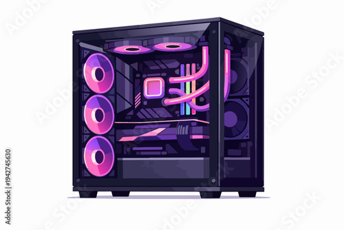 High-performance gaming PC showing internal components