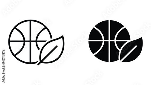 Basketball Leaf Icon Commerce