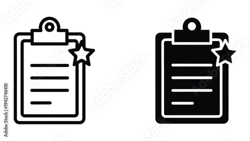Clipboard Star Achievement Recognition Document Business