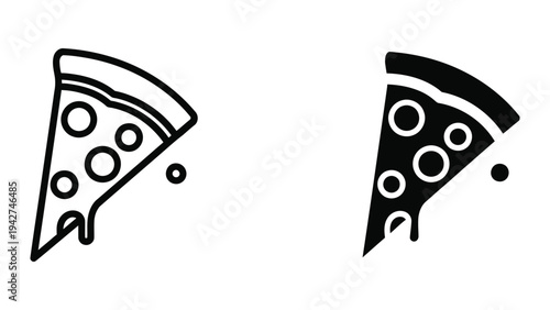 Pizza Slice Icon Food Symbol Commercial Graphics