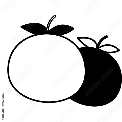 Mandarin Orange Graphic Element