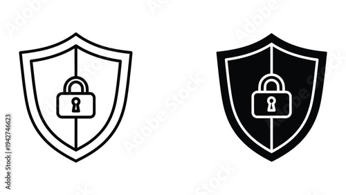 Shield Lock Security Protection Symbol Commercial