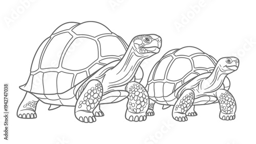 Slow and Steady Trio: Depicting a serene moment of these ancient reptiles. Showcasing the unique textures and features of their shells and skin, this piece is an ode to the enduring beauty of life.