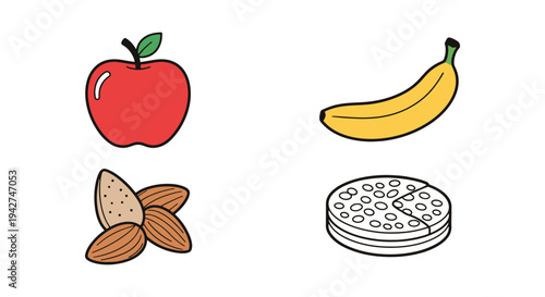 Low Fat Snack Line art vector clean smooth abstract tone illustration