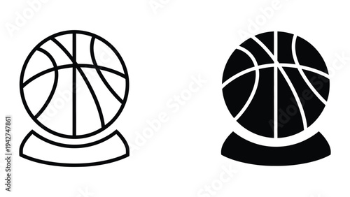 Basketball Trophy Emblem Commercial