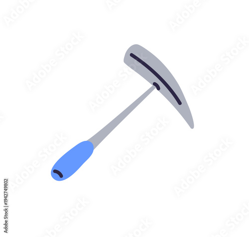 Pickaxe, mining and digging tool. Manual miner equipment. Pick axe for geology, archeology. Pickax for excavation. Flat vector illustration isolated on white background