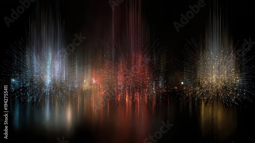 カラフルな光のライン