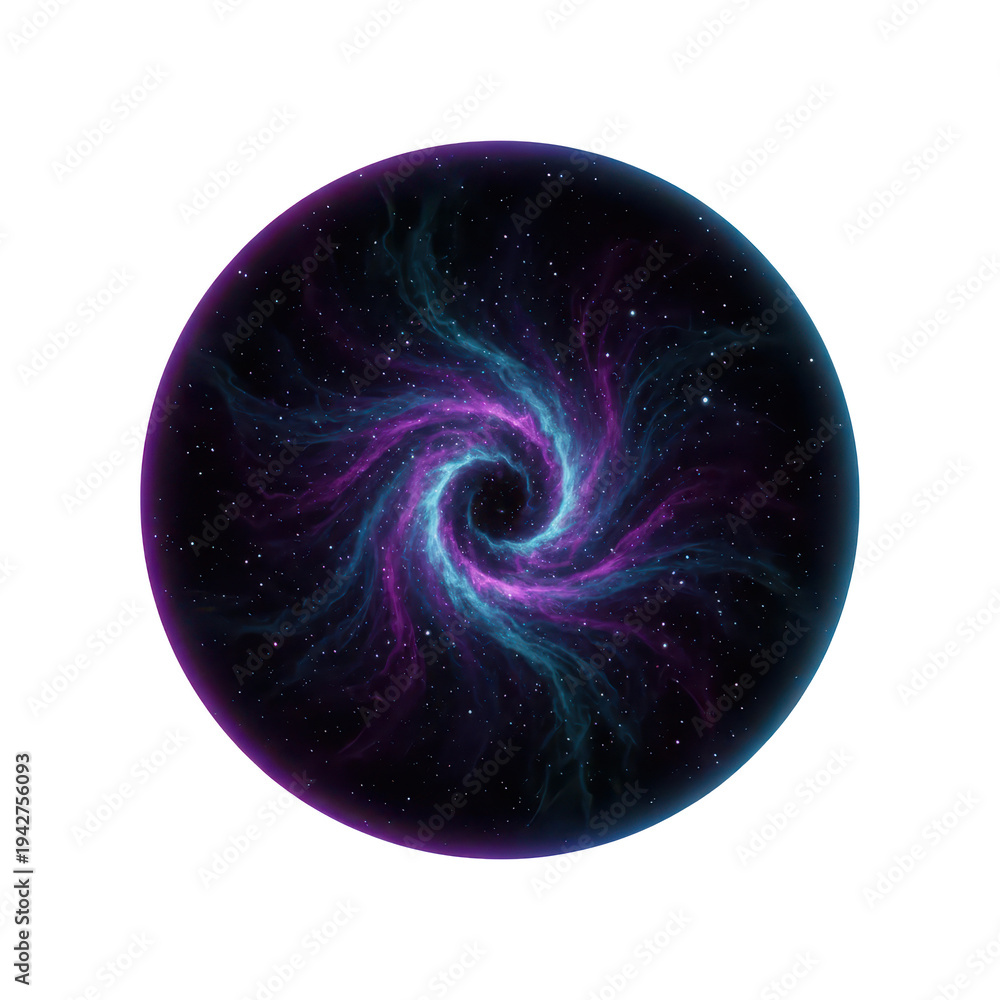 Fototapeta premium Abstract Spiral Galaxy Vortex in Deep Space