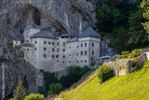 POSTUMIA, SLOVENIA, JULY 15, 2024 - Predjama Castle or Lueghi Castle in the province of Postumia, Slovenia