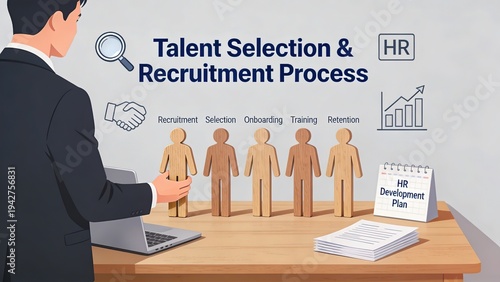 Business Hiring Concept – Selecting Talent for Employee Recruitment and Human Resource Management