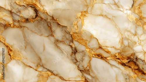 Marble texture with gold veins and white background