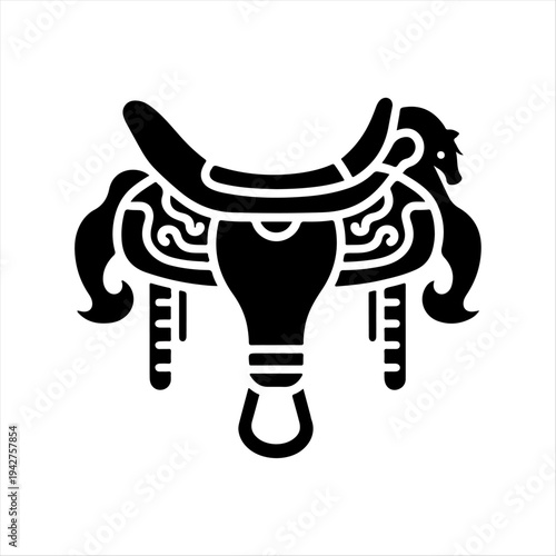 Traditional Bhutanese Temple Bell Vector – Silhouette Icon on White Background
