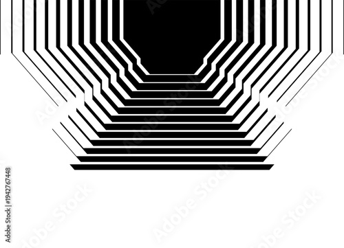 Vector pattern black on white. Design element from broken lines. place for text. Striped Vector background for covers, labels, advertising, packaging, interior.