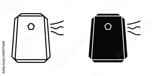Air Purifier Vent Icon Clean Air Flow Symbol Commercial Use