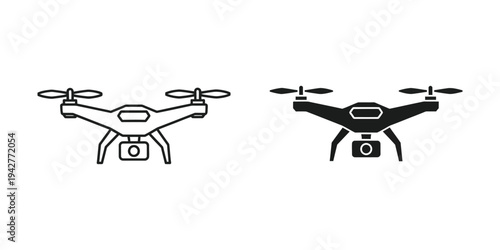 Drone Camera Aerial Vehicle Vector Icon Commercial Technology