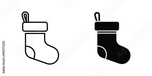 Christmas Stocking Icons Holiday Gift Preparation