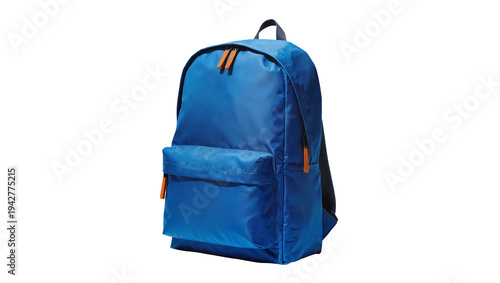 Konstfotografi Isolated bright blue backpack for travel, school and everyday use, fashion acces