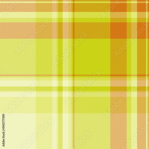 1960s pattern tartan texture, retail vector check plaid. Strip fabric seamless textile background in lime and light colors.