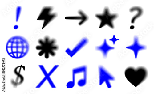 Vibrant abstract icons collection