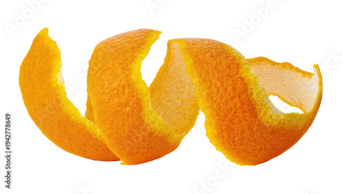 Obraz na plátně Isolated Citrus Peel Twist – Vibrant Orange Zest Decorative Garnish for Cocktail