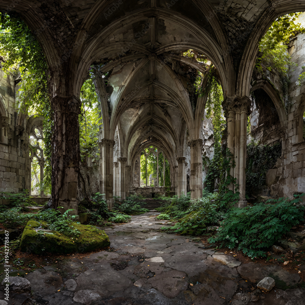Obraz premium A_41_panorama_of_an_abandoned_G-65F09