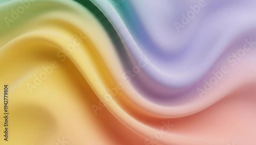 Wallpaper Mural Smooth flowing fabric with vibrant colors creating a soft abstract background. Torontodigital.ca