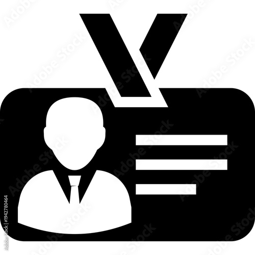 Employee ID Badge Icon