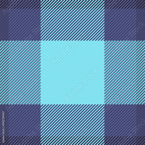 Picture pattern plaid texture, checks background tartan seamless. Neutral check textile fabric vector in blue and cyan colors.