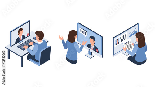 Isometric online communication: virtual meetings and remote work concepts