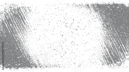Textured grey grunge background with diagonal brush strokes and scattered dots white