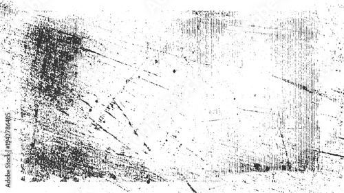 Black and white distressed textured background with grunge scratches and speckles