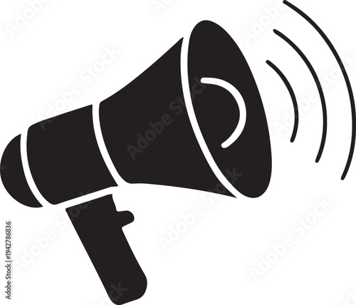 Megaphone Loudspeaker Announcement Marketing Promotion Icon Vector