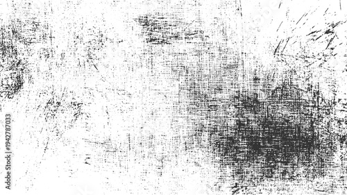 Textured black and white abstract background with distressed grunge overlay and subtle grid pattern