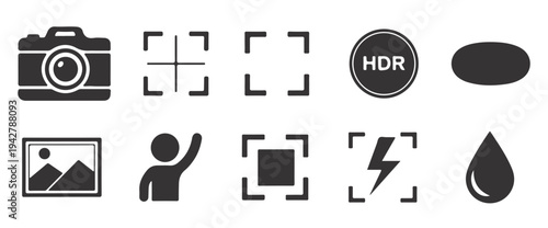 Camera and photography icons