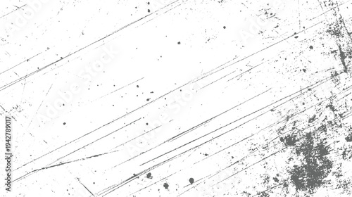 Grayscale distressed texture with diagonal scratches and scattered dark spots grunge dirty