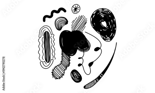 Creative Abstract Ink Doodle