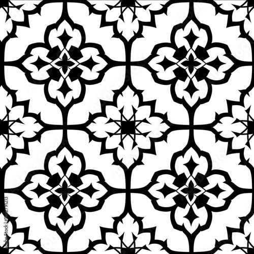 isolated clipart image of Islamic Geometric seamless Pattern tile vector icon monochrome simple logo for kids on a white background